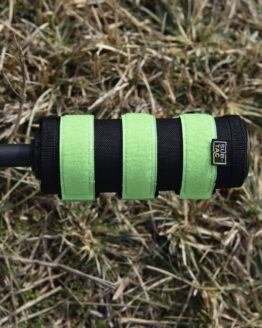 IMG 9819 262x328 - SUB-TAC ALPHA SUPPRESSOR COVER 7.5 INCH BLACK with LIME GREEN straps/paracord