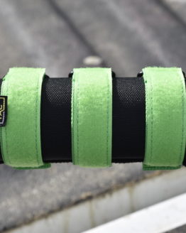 image0 262x328 - SUB-TAC ALPHA SUPPRESSOR COVER 7.5 INCH BLACK with LIME GREEN straps/paracord