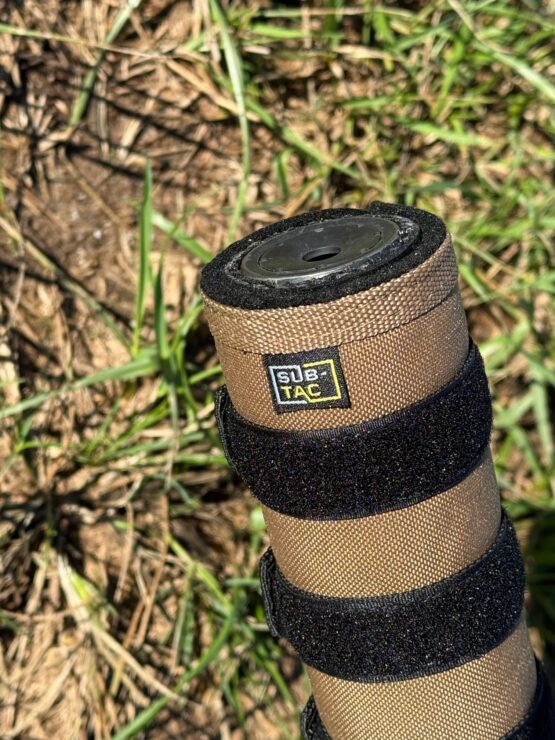 IMG 2802 555x740 - Full Auto High Temp Sub-Tac ALPHA Suppressor Cover 10 inch Fde with Black Straps